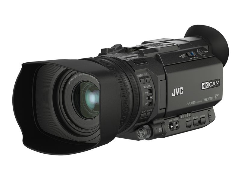 JVC 4KCAM GY-HM170E - 4K Camera - 30fps - 12.4MP - 12x Optical Zoom - Fujinon Lens - Flash Card