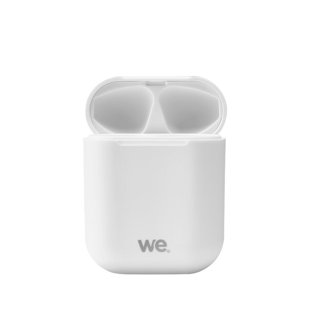 WE Bluetooth 5.0 Earbuds - Wireless - Built-in Microphone - 300mAh Charging Case - Touch Control - White