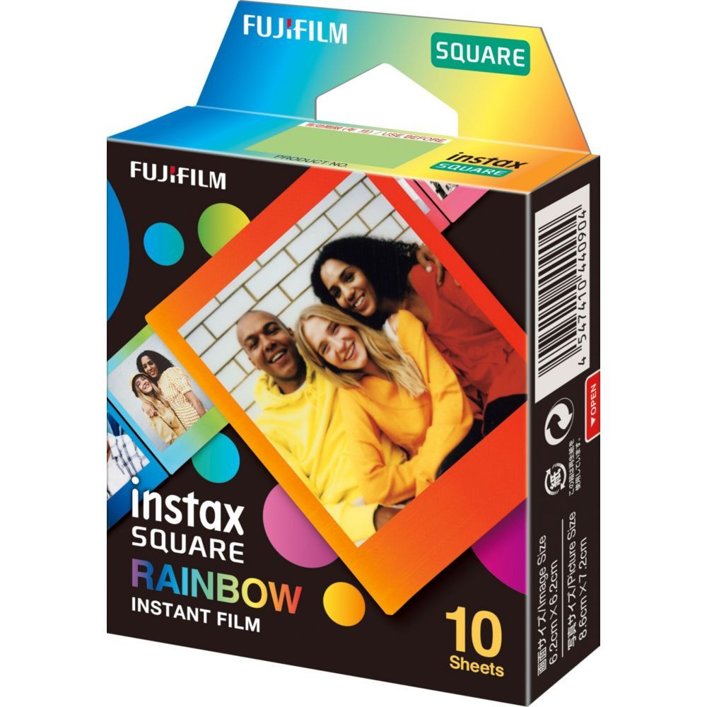 Cámara fotográfica instantánea Fujifilm Instax Square Rainbow WW1 - Paquete de 10