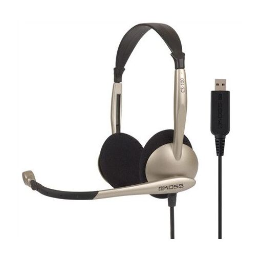 Auriculares Koss CS100 - Sobreoreja - Cableado - Negro, Blanco