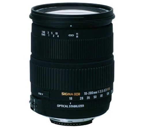 Sigma Zoom Lens - 18mm-200mm - f/3.5-6.3 DC OS HSM - Nikon F
