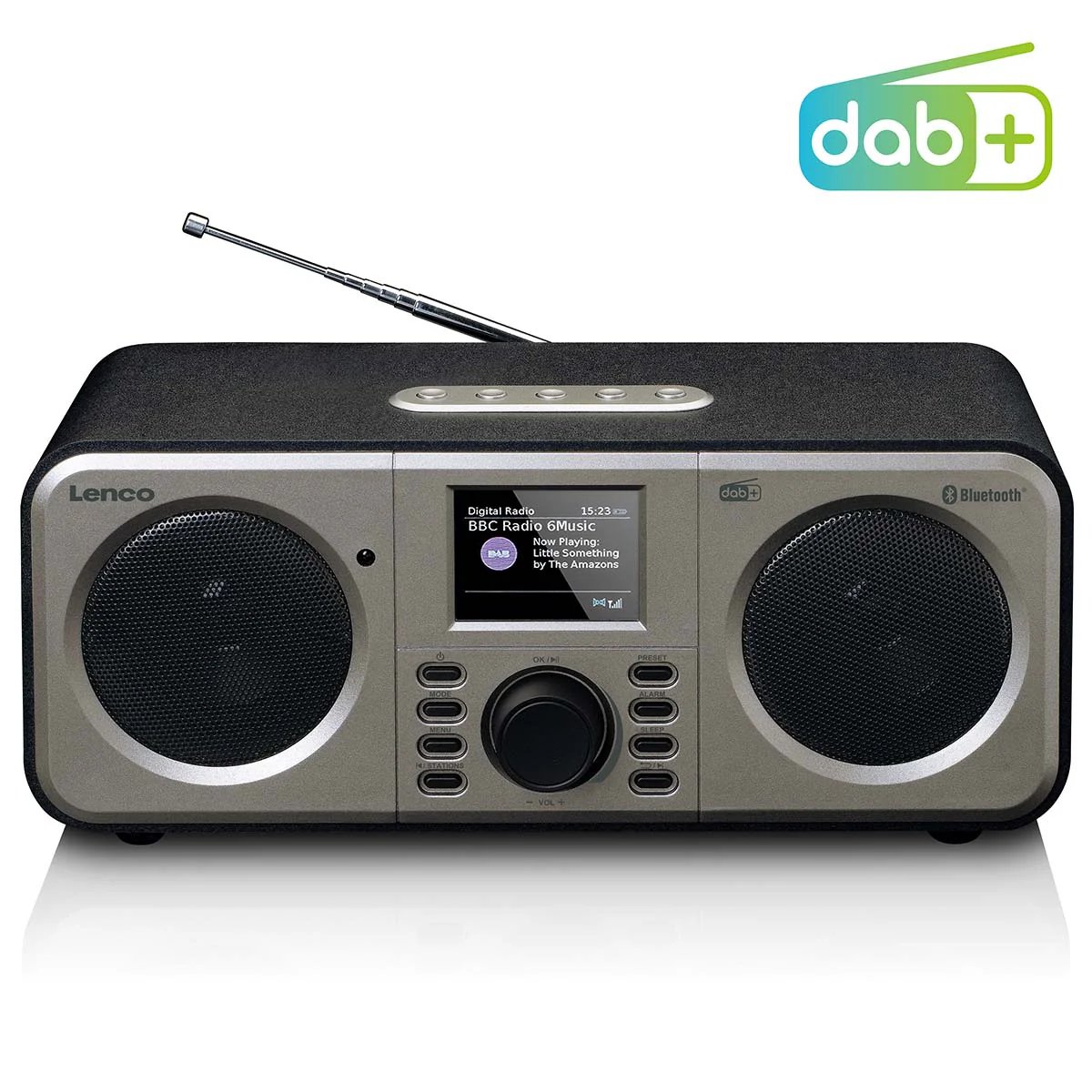 Lenco DAR-030BK - DAB+ Stereo Radio with Bluetooth - Black