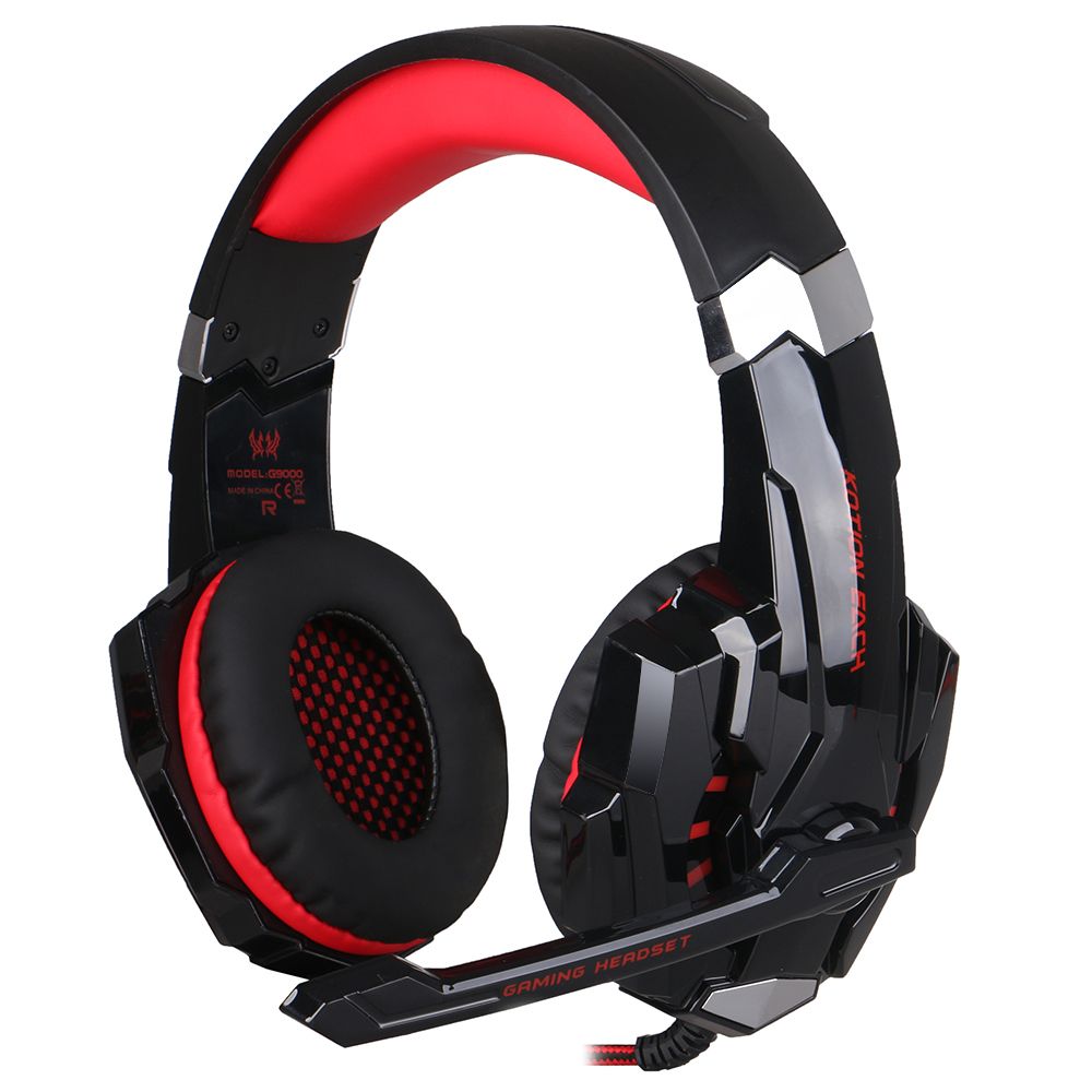 Casque de jeu professionnel G9000 avec micro éclairé pour PS5, PS4, Xbox One, PC