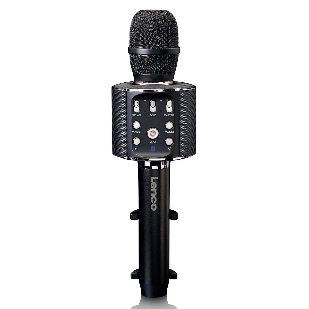 Lenco BMC-090BK Bluetooth Microphone for Karaoke with Speaker and Lights - Black