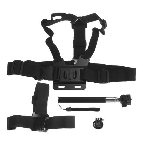 Kit Ebtek para GoPro Hero 2/3/3+ (cinturón de pecho + banda para la cabeza + bastón)