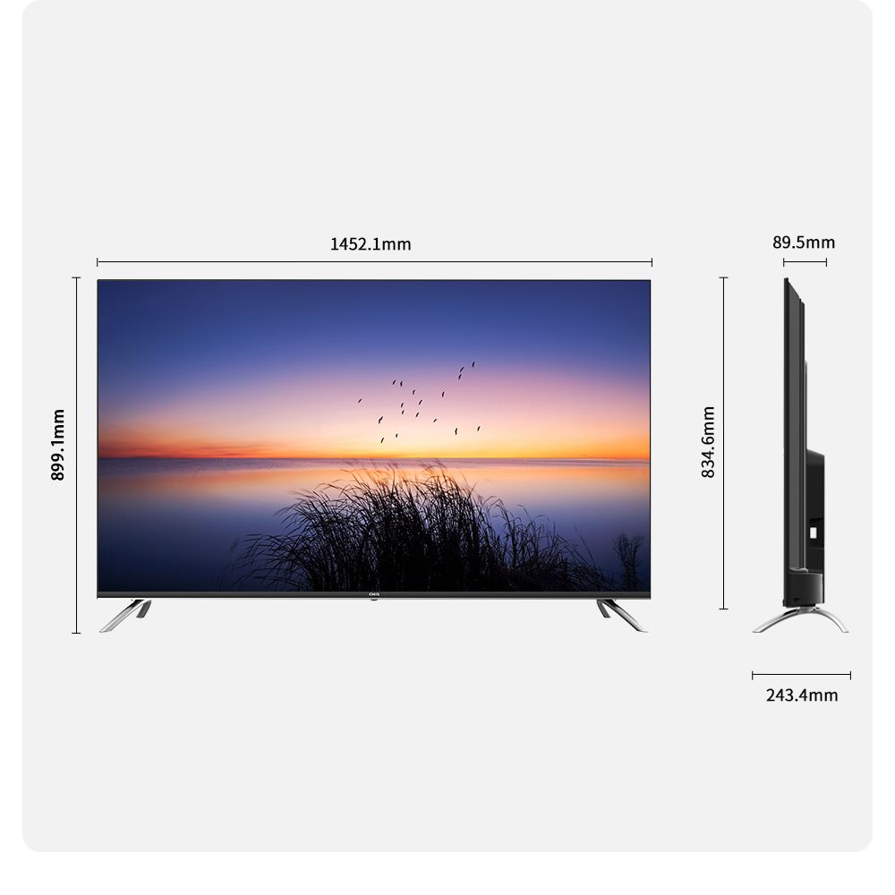 CHiQ U65H7A, 65-Inch (165 cm) 4K Smart TV with Android 9.0, WiFi, Bluetooth, Chromecast, Netflix