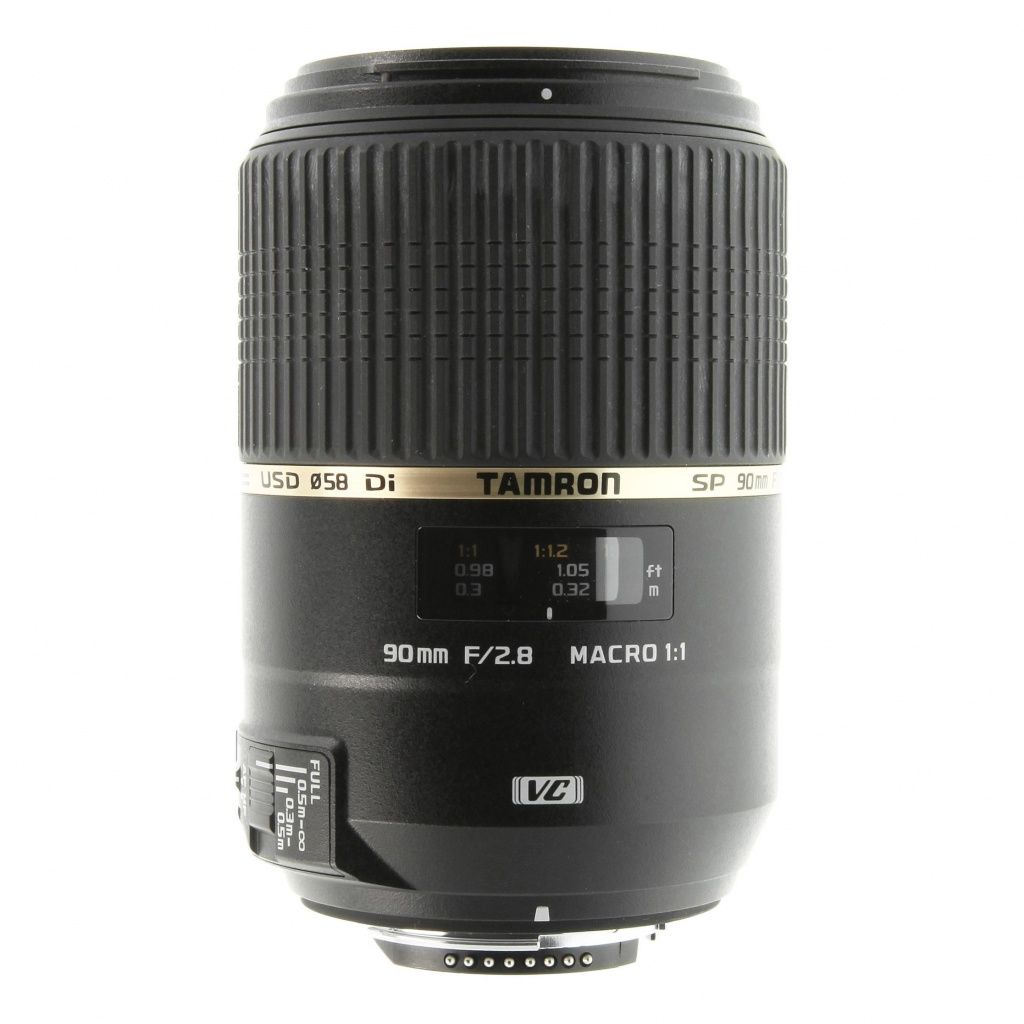 Tamron 90mm f/2.8 AF SP Di VC USD Macro Lens for Nikon, Black