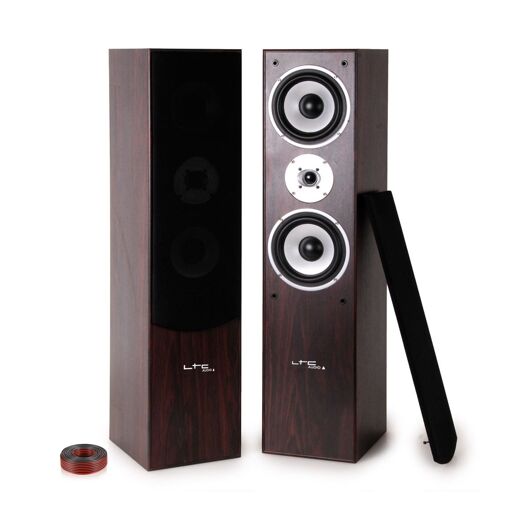 LTC Audio L766-WA 2x500W Hifi/Home Cinema Speakers with 5 Meter Transparent Cables