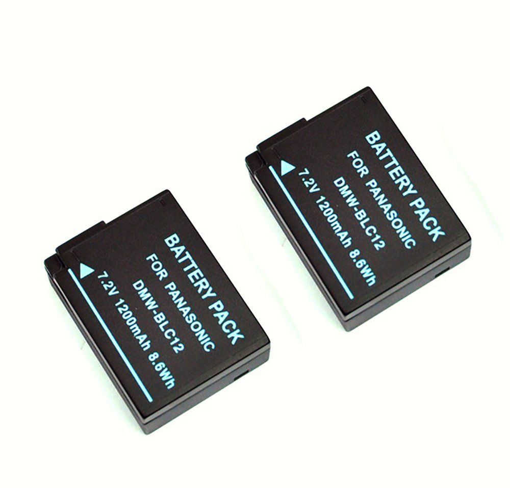 Batteries de rechange Mondpalast 2x BLC12 pour Panasonic DMC-GH2, G5, G6, FZ200K, FZ1000K