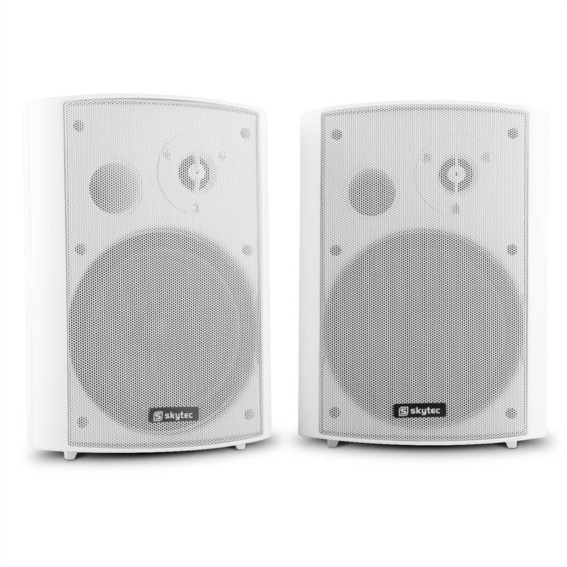 Skytec 2-Way Speakers, Max 120W, Mountings - White