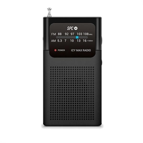 SPC Radio ICY MAX Portable Analogue Radio - Black