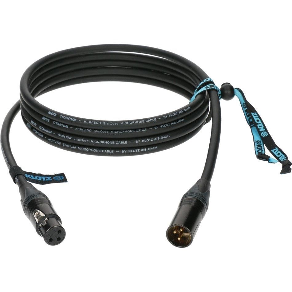 Klotz TI-M1000 Titanium Starquad Micro Cable 10m