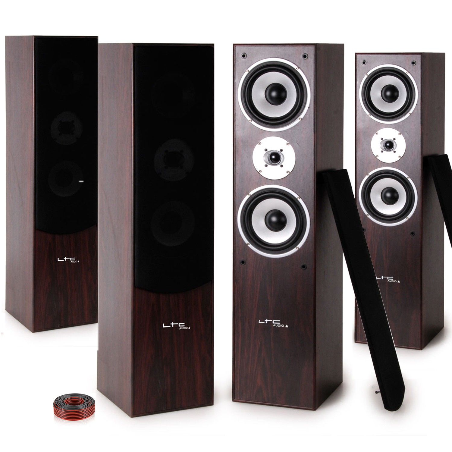 LTC Audio L766-WA 4-Way Hi-Fi/Home Cinema Speakers (4x500W, Bass Reflex)