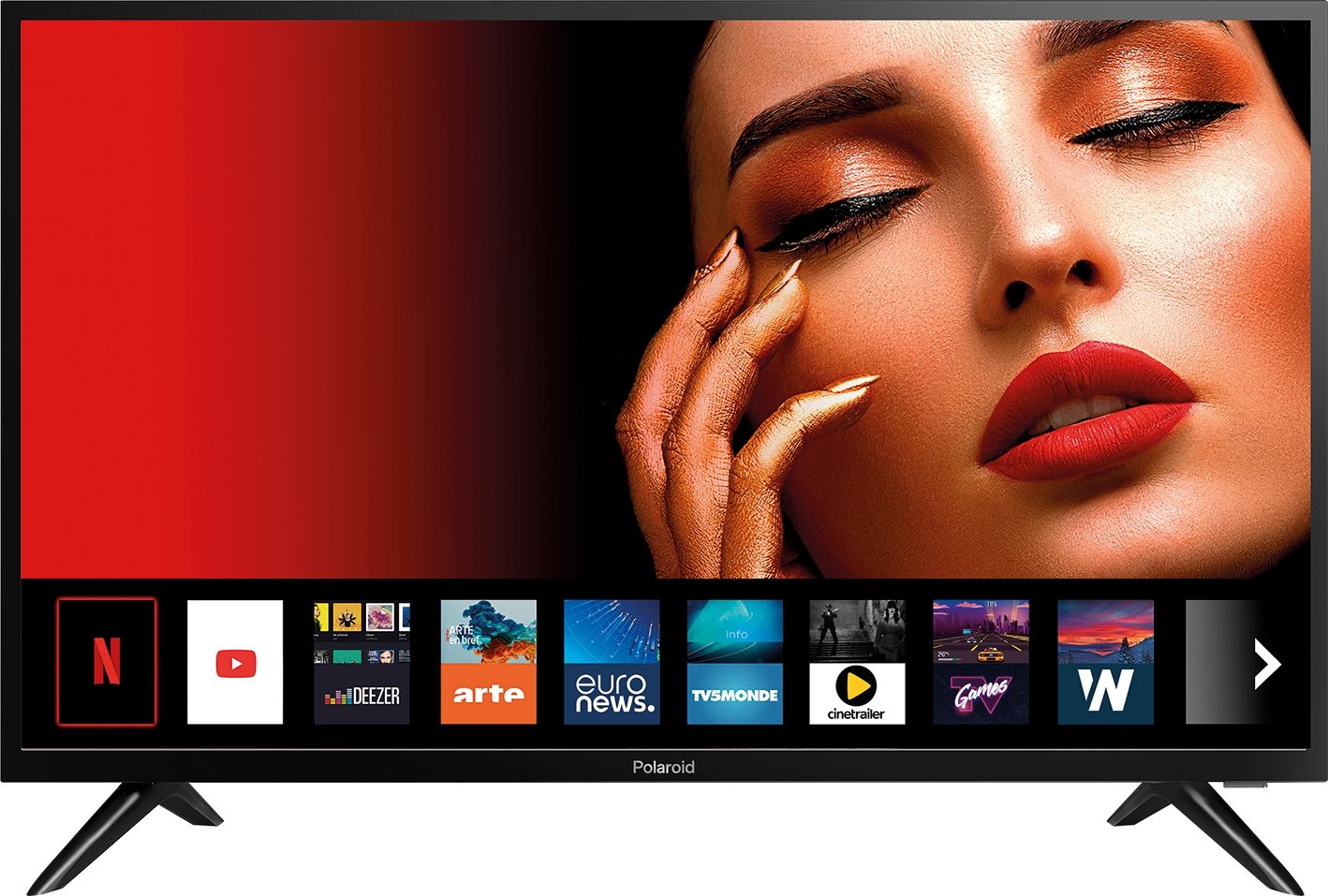 TV inteligente LED Polaroid TVSAND32HD de 32 pulgadas con WiFi, Netflix, proyección a distancia, HDMI, USB y PVR 2.0
