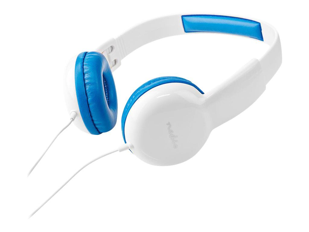 Casques Nedis HPWD4200BU - Sur oreille - Filaires - Jack 3,5 mm - Blanc et Bleu