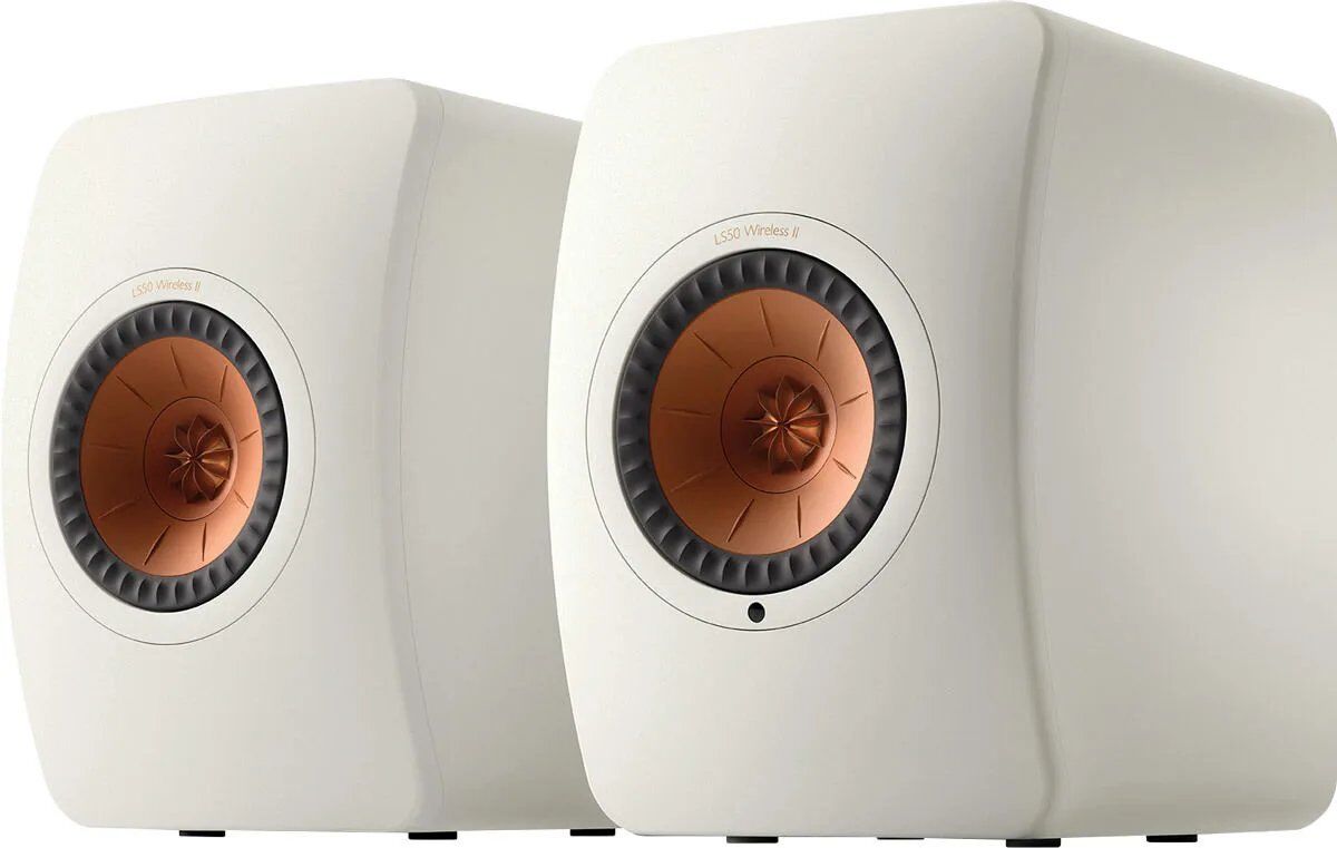 Altavoces KEF LS50 Wireless II - Inalámbricos, Bluetooth y Wi-Fi - Controlados por aplicación - 2 vías coaxial - Blanco mineral