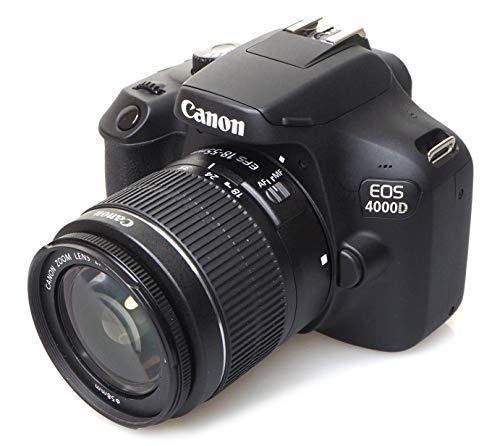 Canon EOS 4000D DSLR Camera with EFS 18-55mm III Lens, 18MP, Black