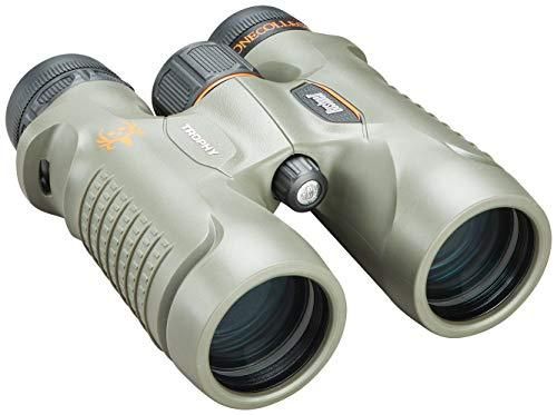 Bushnell Trophy Binoculars 10x42 Green Lens Roof Prism Multi-Coated Waterproof 334210