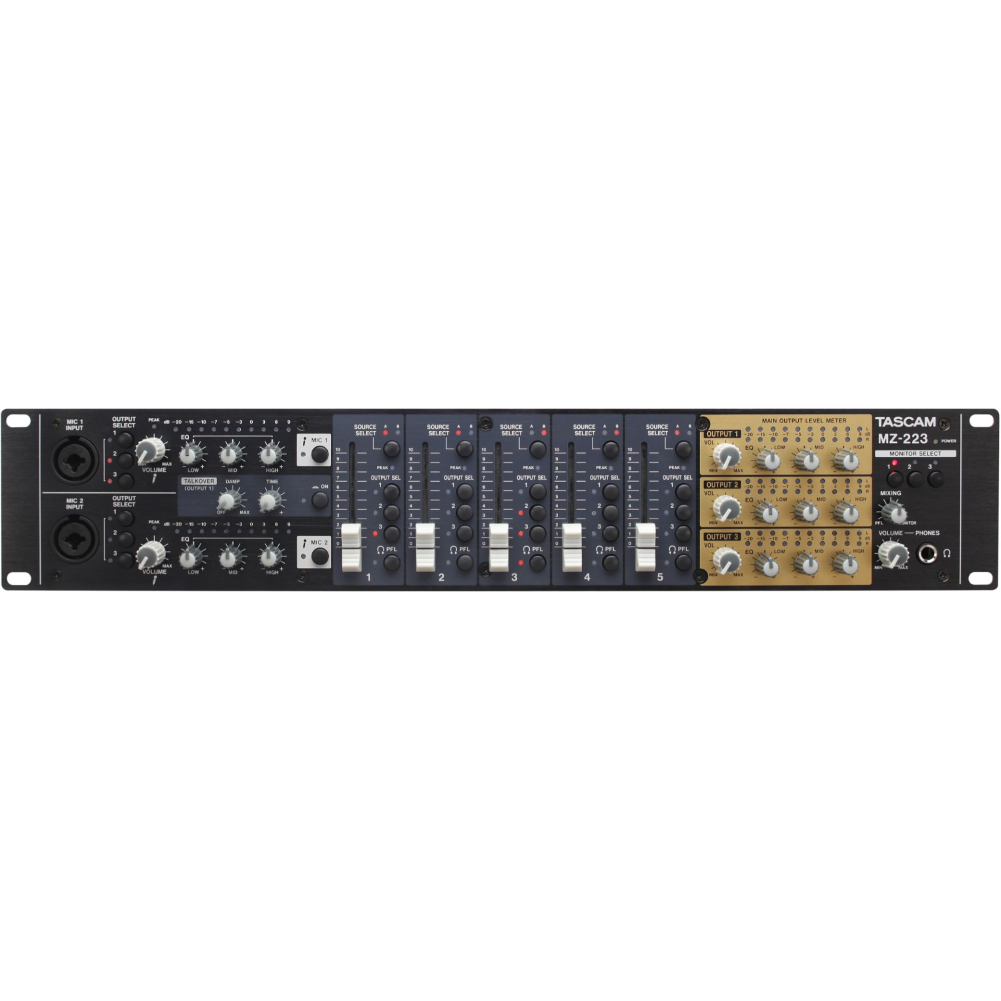 Tascam 3-Zone Mixing Console, Rackmount 2U