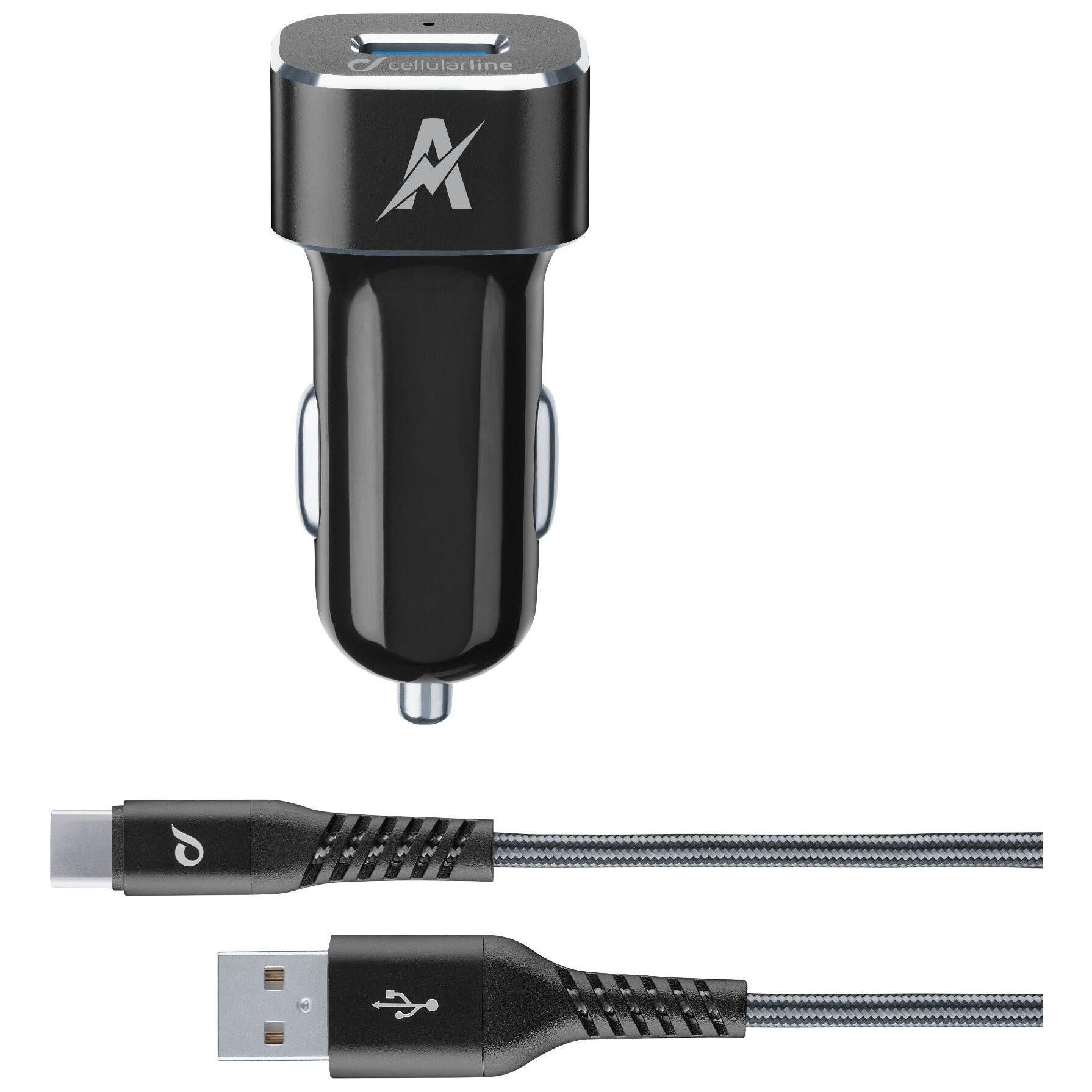 Kit de carga automovilística Extreme Cellularline 15W - USB-C - Samsung