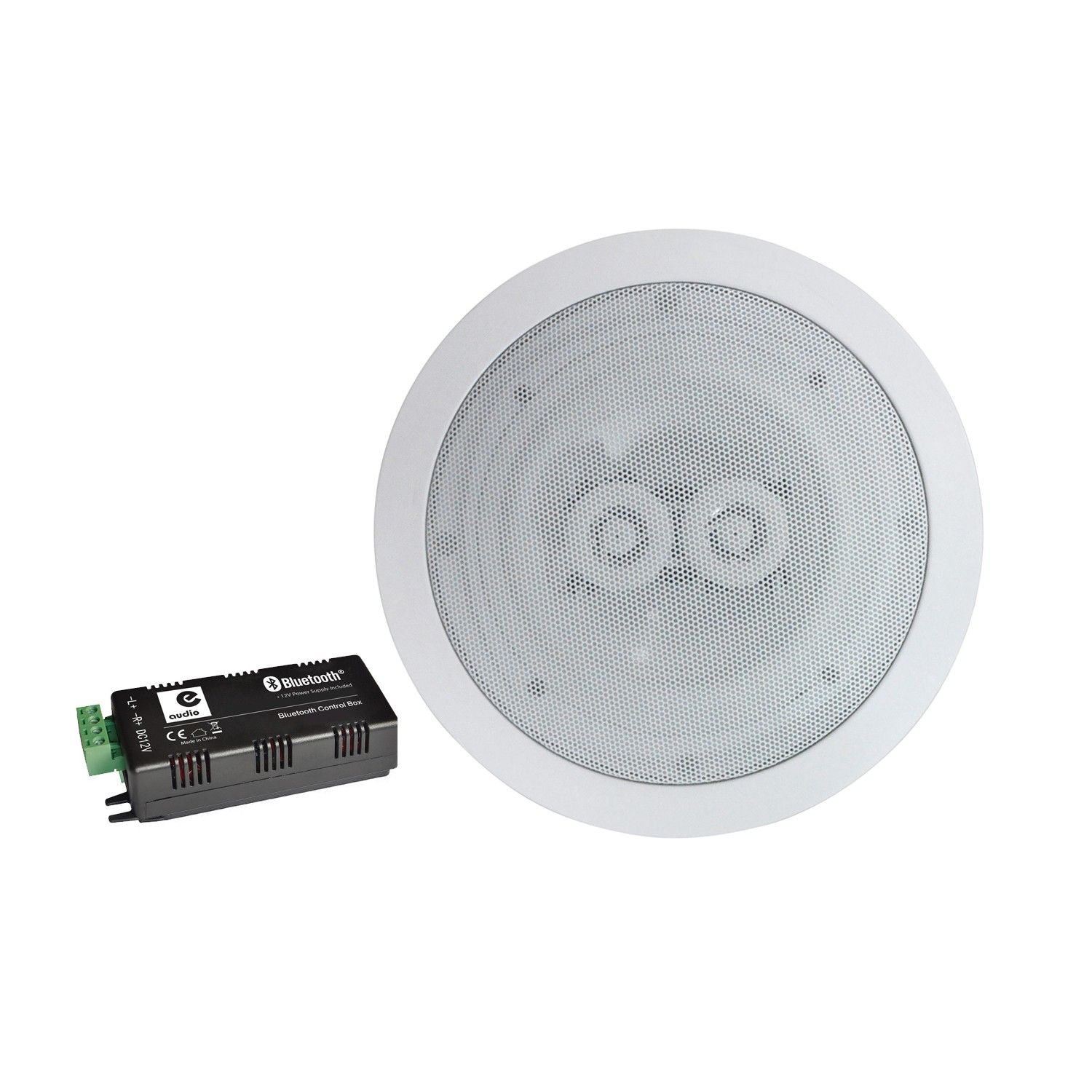 E-Audio B425ABL + B404A 120W Ceiling Mount Waterproof Hifi Bluetooth Speaker with Smartphone Control