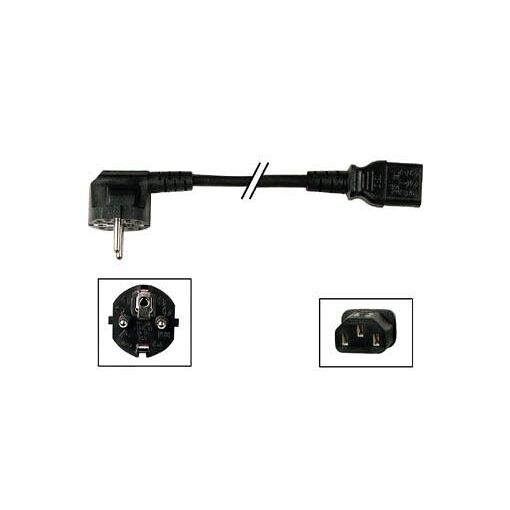 Cable de alimentación Velleman NET3B para salida de despacho IEC - 1,50 m, 3G1, negro conector macho/femea