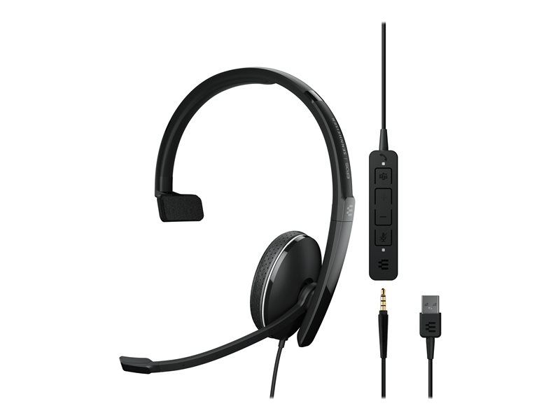 EPOS Adapt 135T USB II - Adaptive 100 Series Headset - Over Ear - Wired - USB, 3.5mm Jack - Black - Certified for Microsoft Teams, Optimized for CU