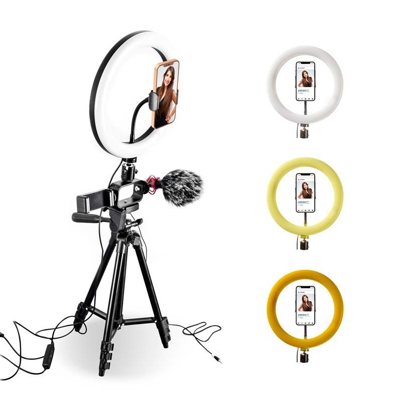 Wi-light Vlogging Kit with Lighting Ring and Bluetooth Remote for Streaming