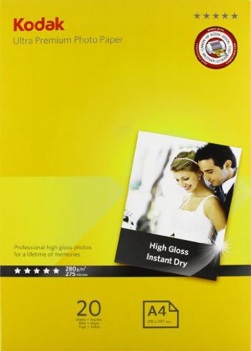 Kodak Ultra Premium Bright Photo Paper, A4 (21x29cm), 280g, 20 Sheets