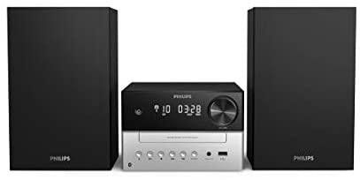 Philips TAM3205 18W Home Micro Audio System, Black/Silver