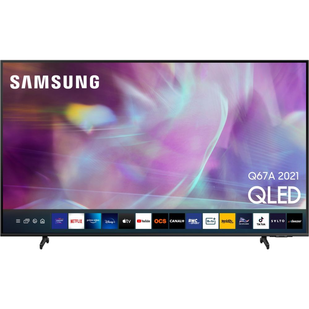 Samsung QE65Q67AAU - Televisor LED Q67A de 65 pulgadas - TV inteligente QLED - Sistema operativo Tizen - UHD 4K (3840 x 2160) - HDR - Punto cuántico - Gris titano