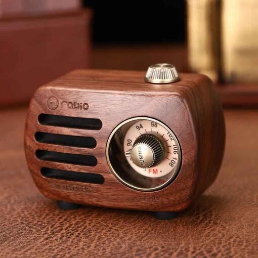 Altavoz Bluetooth retro R818-A/C - Marrón Oscuro
