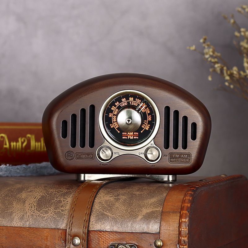 Retro Bluetooth Speaker R909-A/C - Dark Brown