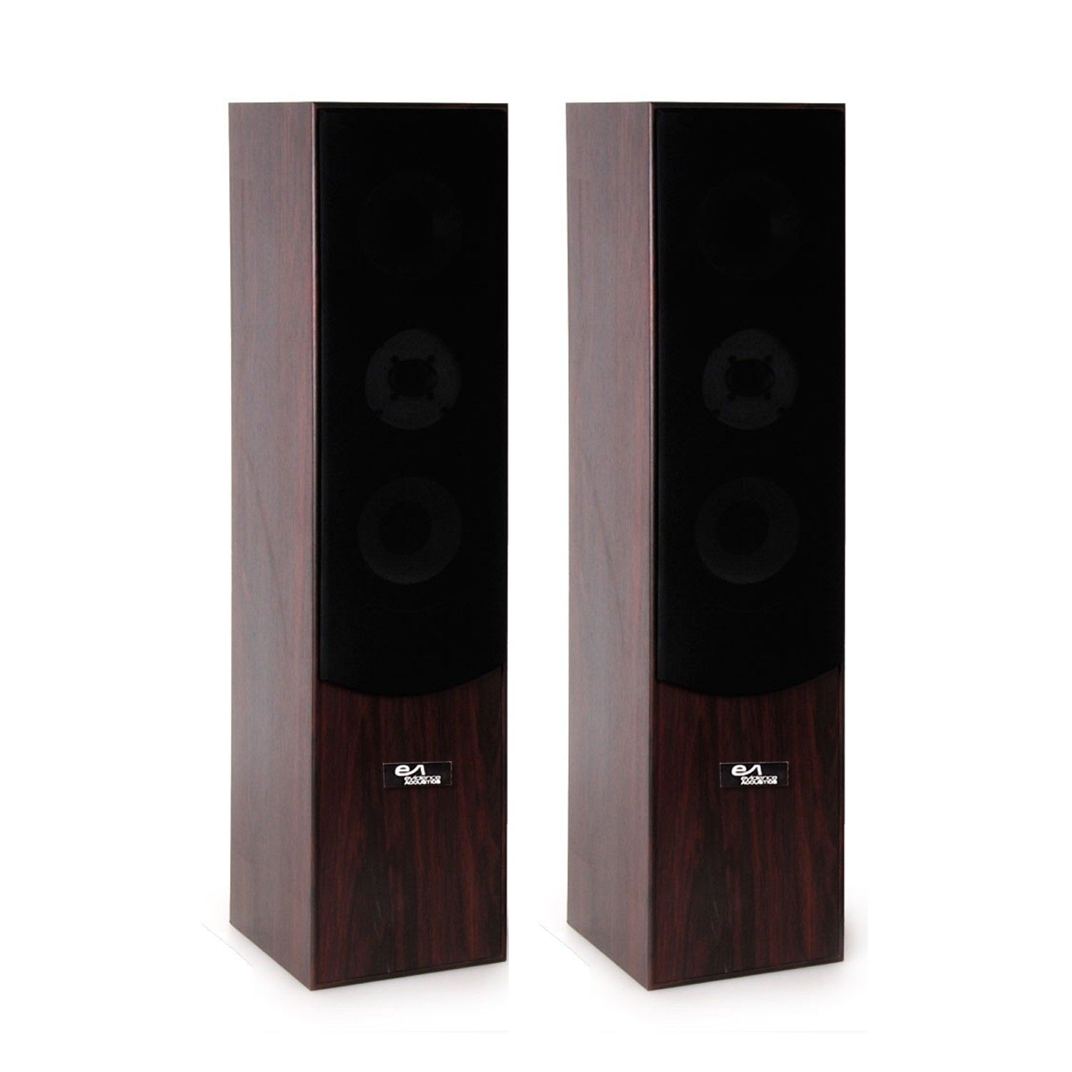 Evidence Acoustics EA700-WAL Column Speakers - 2x500W PMPO - Bass Reflex 3-Way - Walnut - 5M Cable