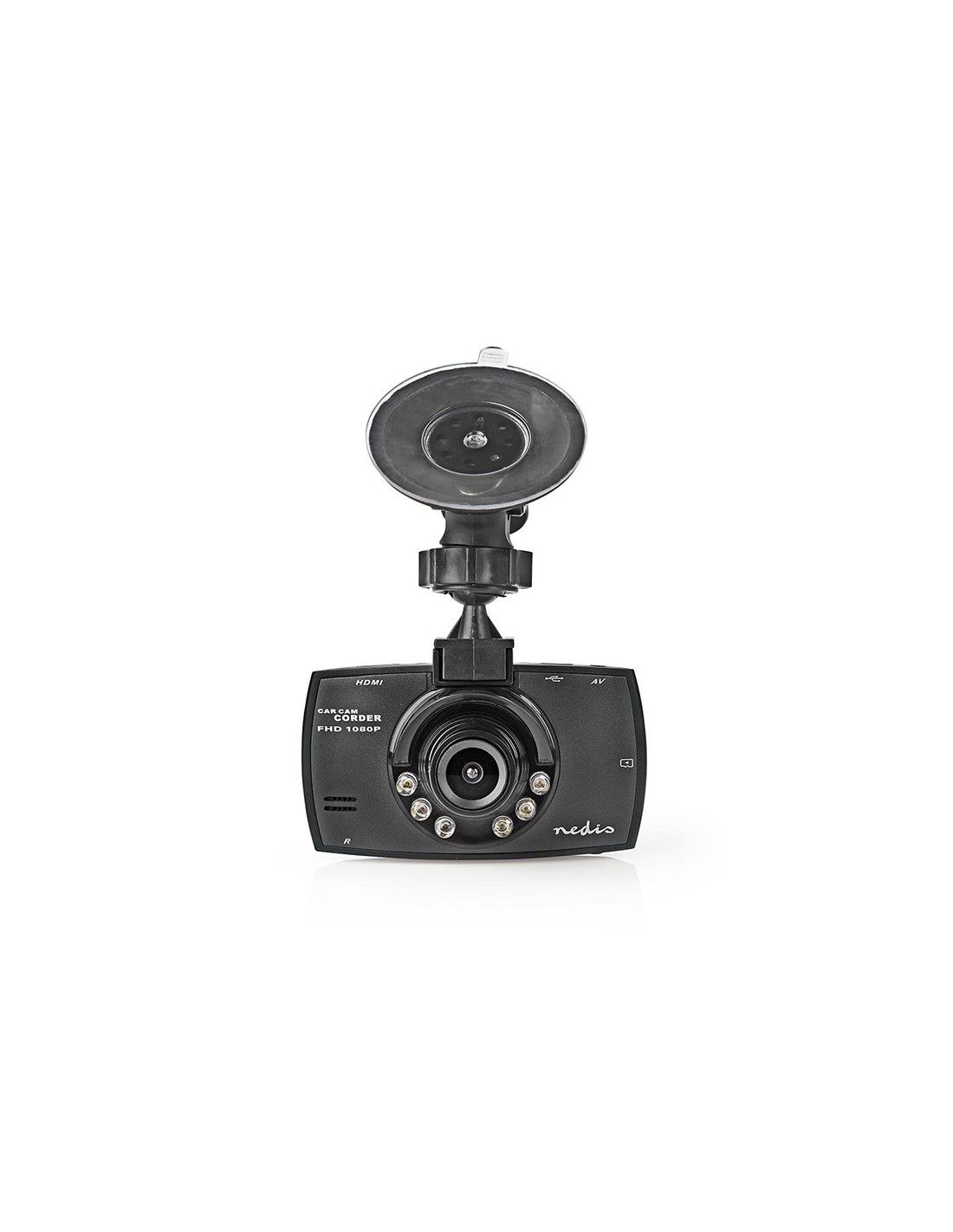Nedis Full HD 1080p 1-Channel Dashboard Camera - 2.7-inch Screen, 120° Wide Angle, MicroSD up to 32GB