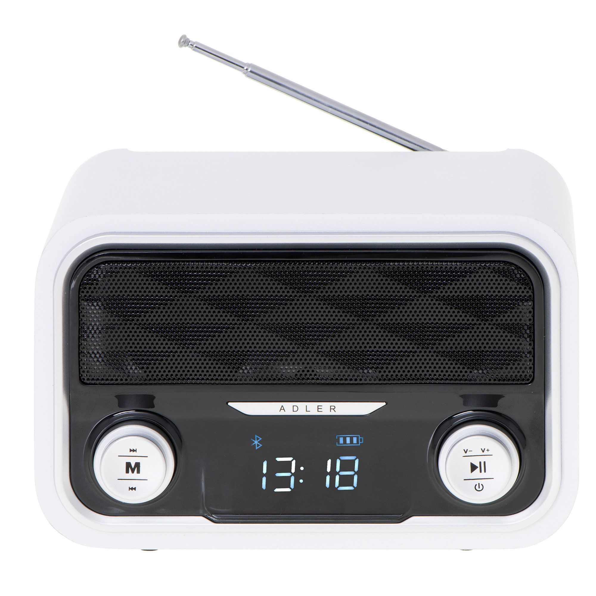 Adler AD1185 Bluetooth Radio - FM Tuner, MP3 Player, USB & SD Card Port, Wireless, Portable