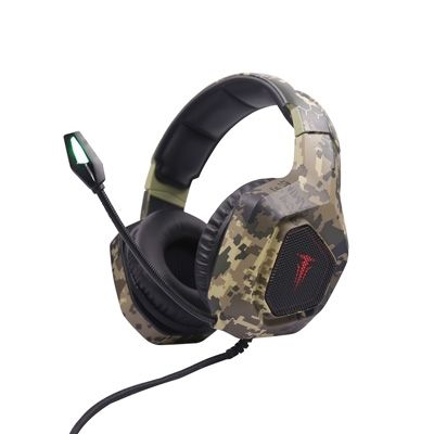 Casque de jeu BERSERKER GAMING Army Thor (Noir-Vert LED RVB)