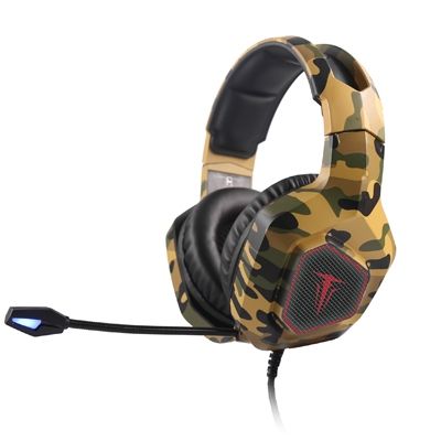 Casque de jeu BERSERKER GAMING Army Thor - Noir/Vert (LED RGB)