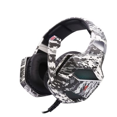 Casque de jeu BERSERKER GAMING Army-Embla (Noir-Blanc, Taille Moyenne, 50mm d'Haut-parleurs)
