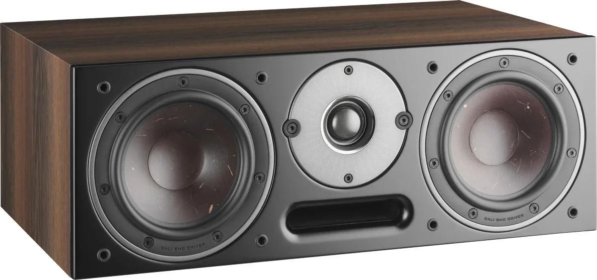 Dali Oberon Vocal Center Speaker, Dark Walnut, 150W, 2-Way, 47Hz-26kHz, 89.5dB, 2x 13cm Wood Fiber Woofers, 2.9cm Dome Tweeter