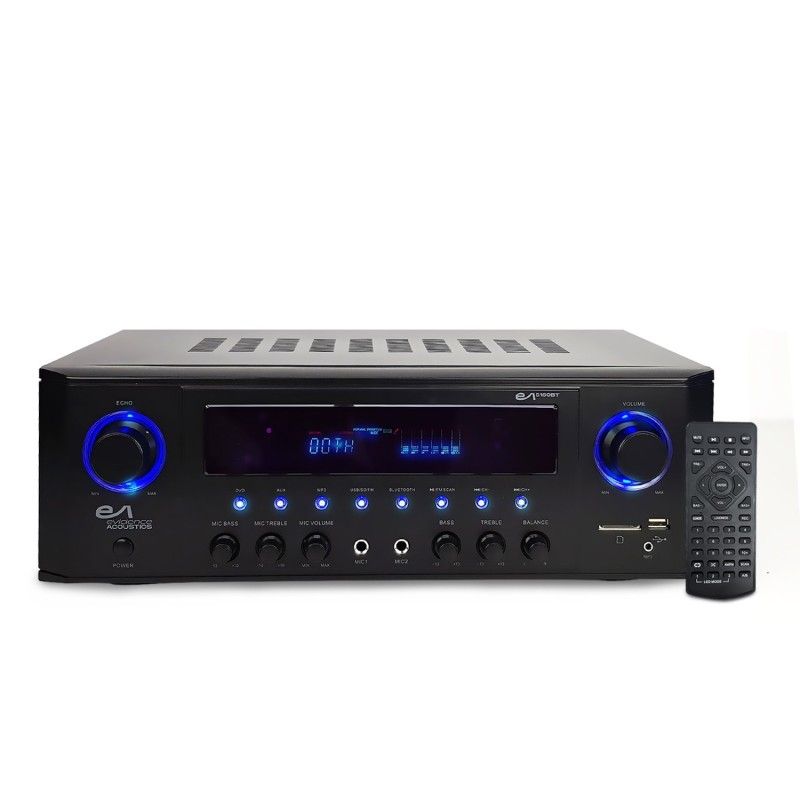 Amplificateur stéréo 5.1 Evidence Acoustics EA-5160-BT - 2x50W + 3x20W, Bluetooth, tuner FM, microphones karaoké