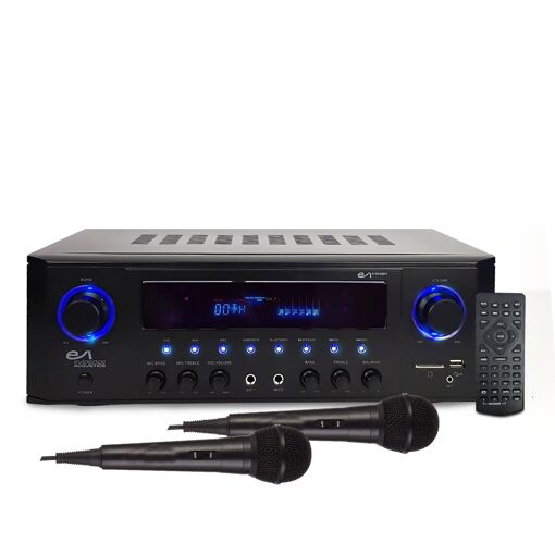 Amplificador estéreo 5.1 Evidence Acoustics EA-5160-BT - 2x50W + 3x20W, Bluetooth, Entrada de micrófono para karaoke