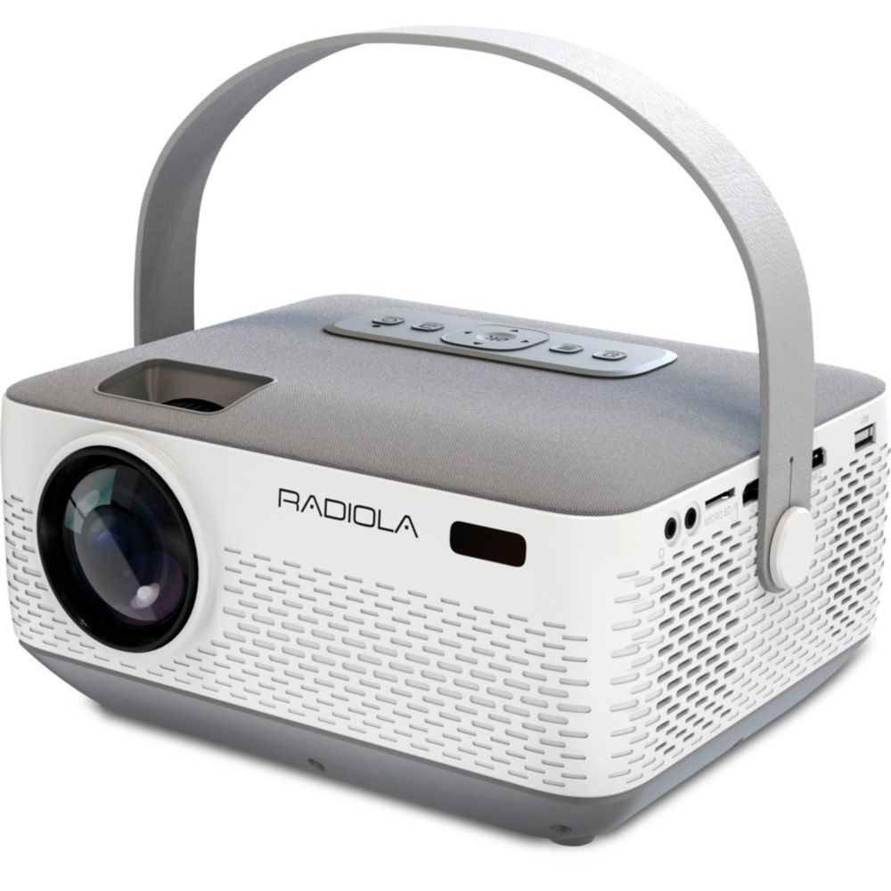 Schneider Radiola GMRAVPB301 - 720p LCD Projector - Portable Battery-Powered - 90 ANSI Lumens - 1280x720 Resolution - 16:9 Aspect Ratio - Bluetooth
