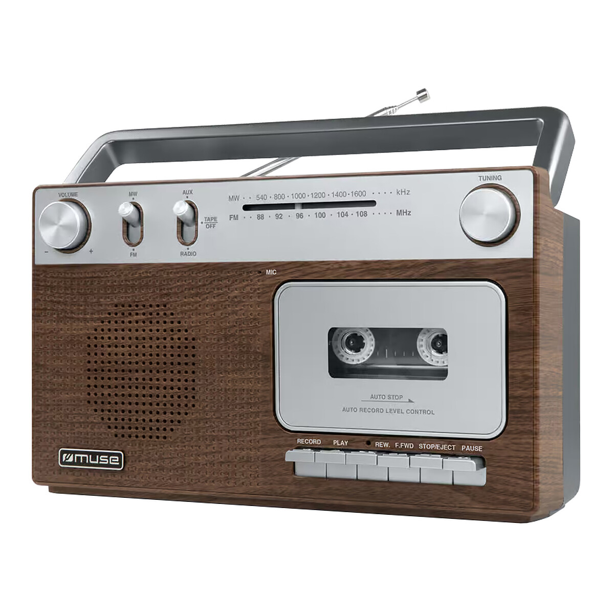 Muse M-152 WS Portable FM Radio and Cassette Recorder