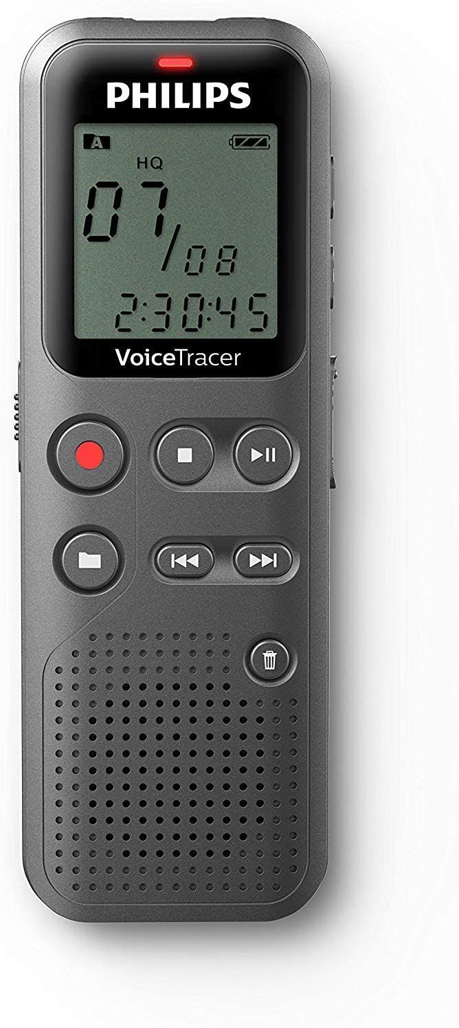 Enregistreur numérique Philips avec 4 Go de mémoire interne - Gris