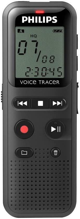 Philips Digital Dictaphone with Easy Note Recorder and 4GB Internal Memory - Black