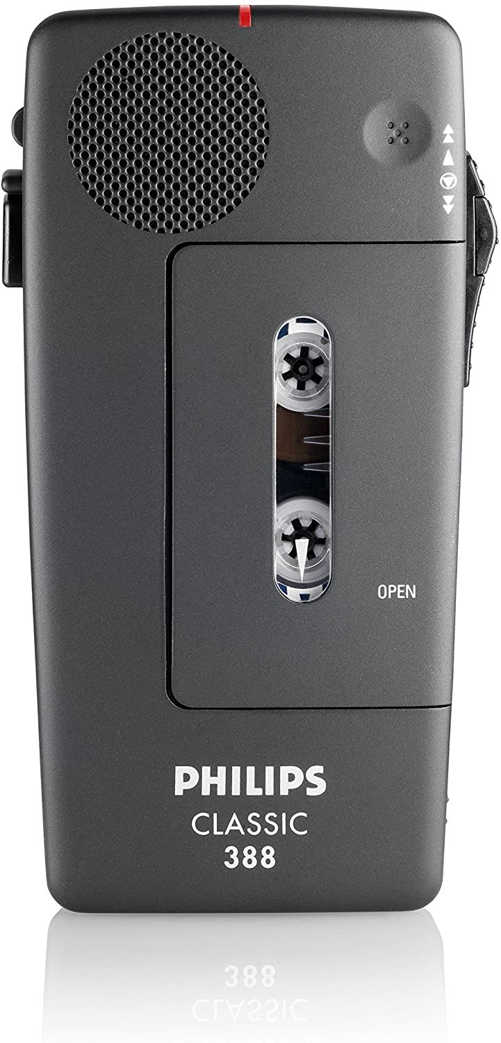 Philips PocketMemo 388 Dictation Recorder, Black (No Mini Cassette Included)