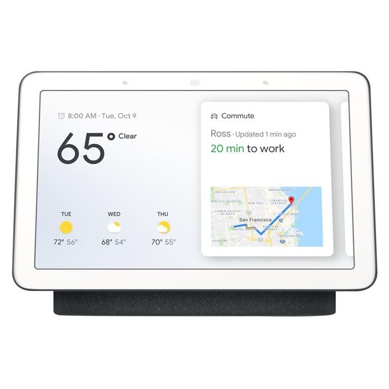 Google Nest Hub - Smart Display - 7" LCD - Wireless - IEEE 802.11b/g/n/ac, Bluetooth - Charcoal