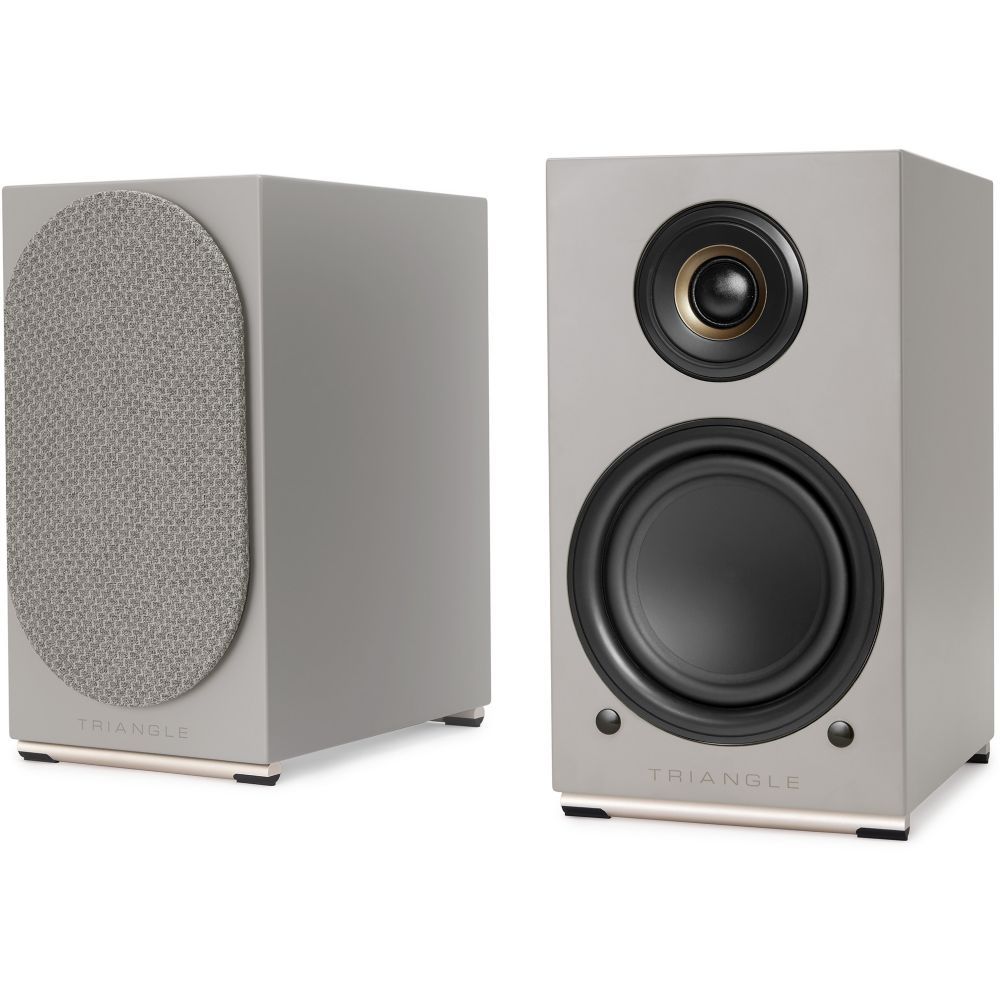 Pareja de Altavoces Triangle AIO Twin Bluetooth, WiFi, Multiobtento (Gris Lino)