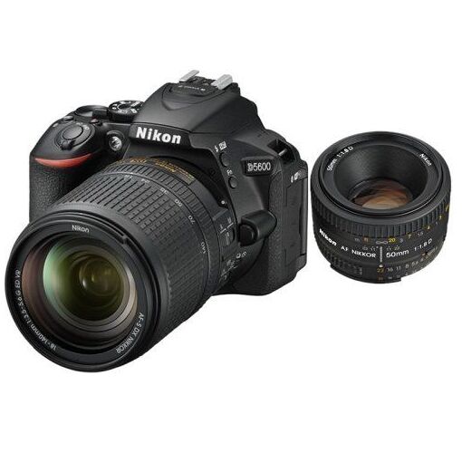 Kit Nikon D5600 AF-S 18-140 mm f/3,5-5,6G ED VR DX + AF 50 mm f/1,8D